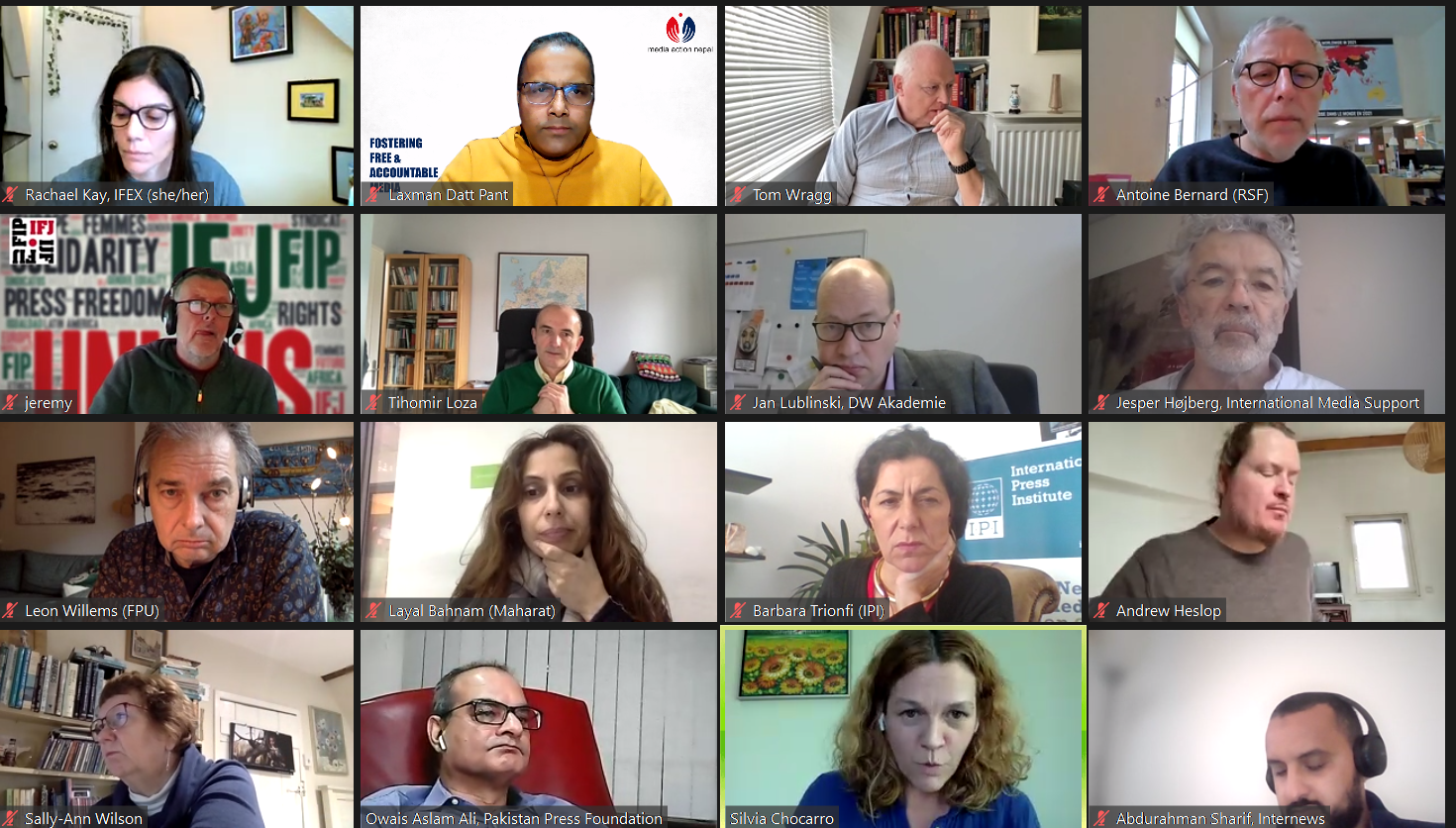 Screenshot photo of the First Virtual Meeting of the Newly structured Consultative Network held on January 27 1